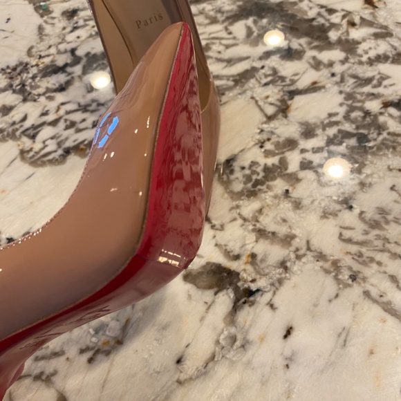 Christian Louboutin Nude Patent Leather Heels - Picture 9 of 14
